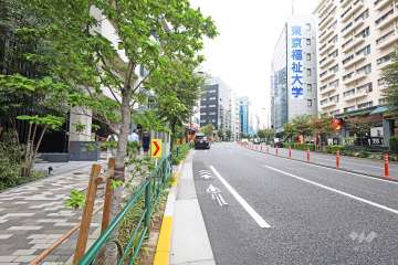 敷地東側の前面道路