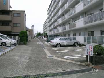 敷地南側の駐車場