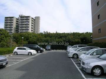 敷地北側の駐車場