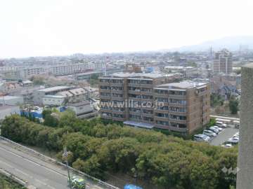 周辺は高い建物がなく、抜けています　（北東側から）