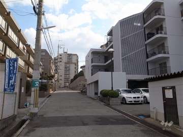 敷地北側の前面道路