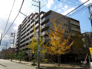 モンセーヌ住吉川公園の外観（北東側から）