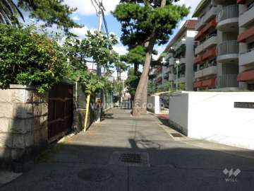 敷地北西側の前面道路