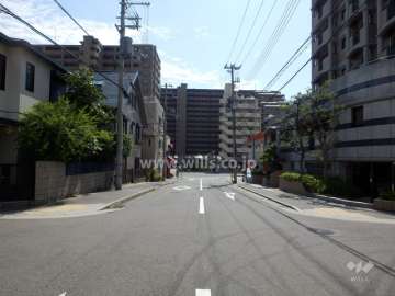 敷地北東側の前面道路