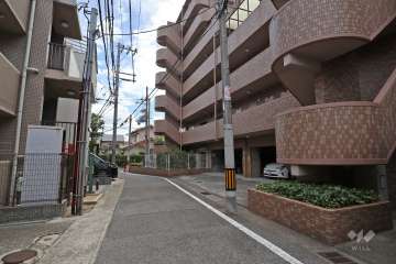 敷地北側の前面道路