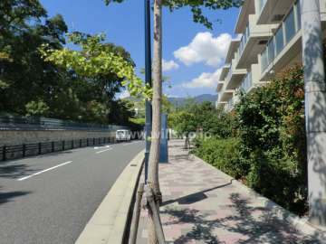 敷地西側の前面道路