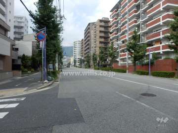敷地西側の前面道路
