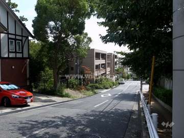 敷地東側の前面道路
