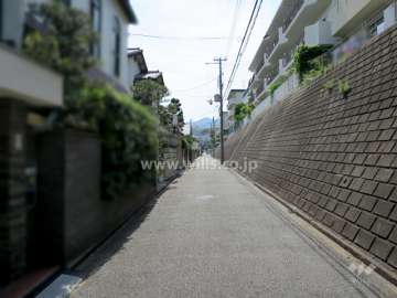 敷地南側の前面道路（東側から）