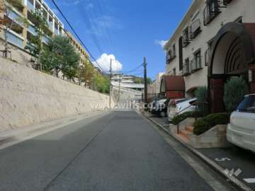 敷地北側の前面道路（西側から）