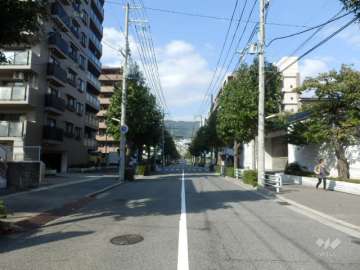敷地東側の前面道路