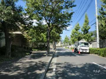 敷地東側の前面道路