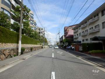 敷地北側の前面道路