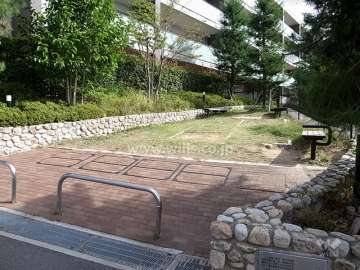 敷地に隣接する緑地公園