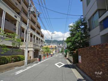 敷地東側の前面道路