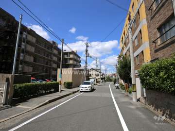 敷地北側の前面道路