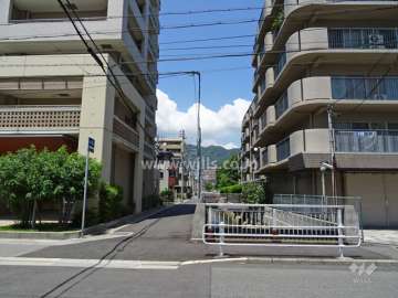 敷地東側の前面道路