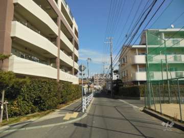 敷地南側の前面道路