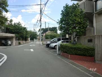 敷地北側の前面道路