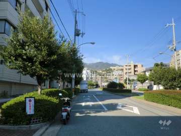 敷地東側の前面道路