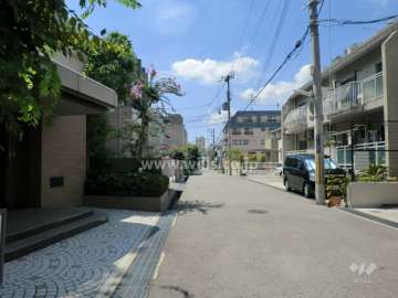 敷地北側の前面道路