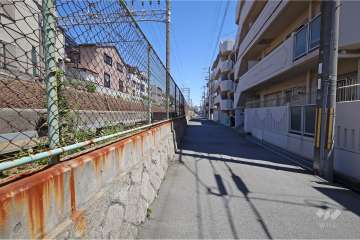 敷地北側の前面道路