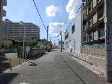 敷地南側の前面道路