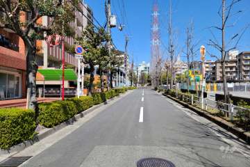 敷地東側の前面道路
