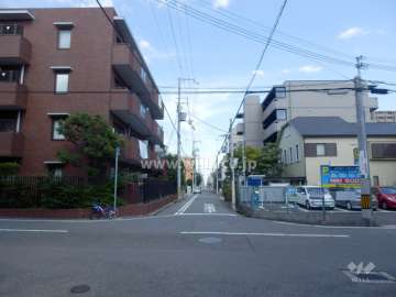 敷地南東側の前面道路