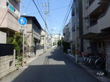 敷地北側の前面道路