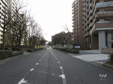 敷地東側の前面道路