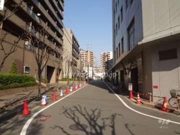 南側前面道路（西側から）