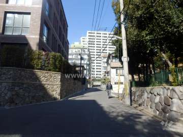 敷地東側の前面道路