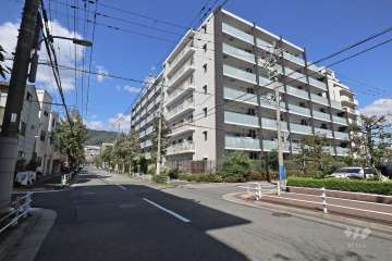 敷地西側の前面道路