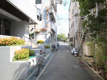 敷地南側の前面道路。