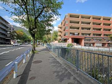 敷地西側の前面道路