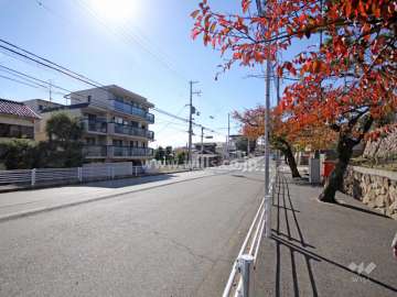 敷地北側の前面道路