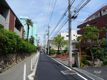 敷地北側の前面道路