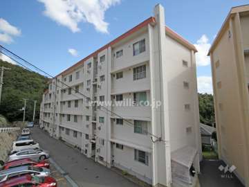 ハイツ一王山B棟の外観(北西側から)