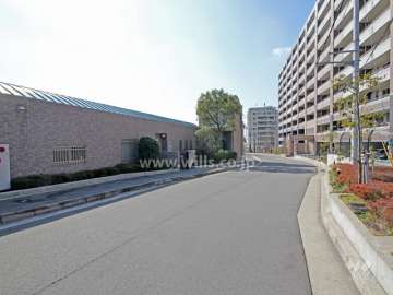 敷地西側の前面道路