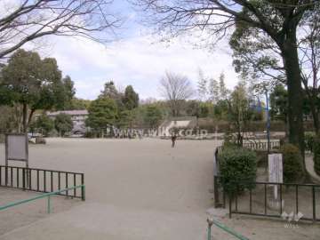 敷地内の広々とした公園