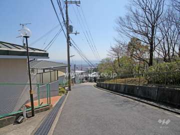 敷地西側の前面道路