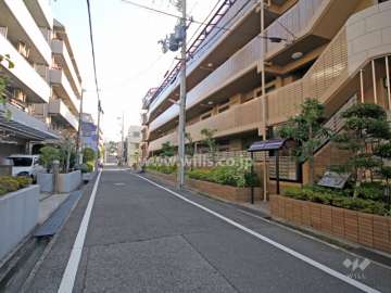 敷地北側の前面道路