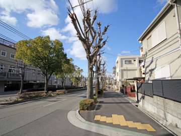 敷地南側の前面道路