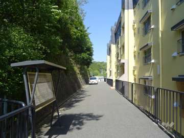 敷地北側の通路