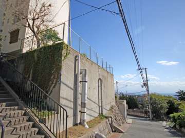 敷地西側の前面道路