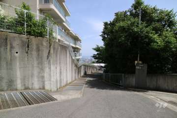 敷地西側の前面道路