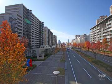 敷地北側の前面道路