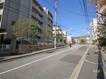 敷地東側の前面道路