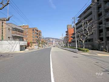 敷地北側の前面道路